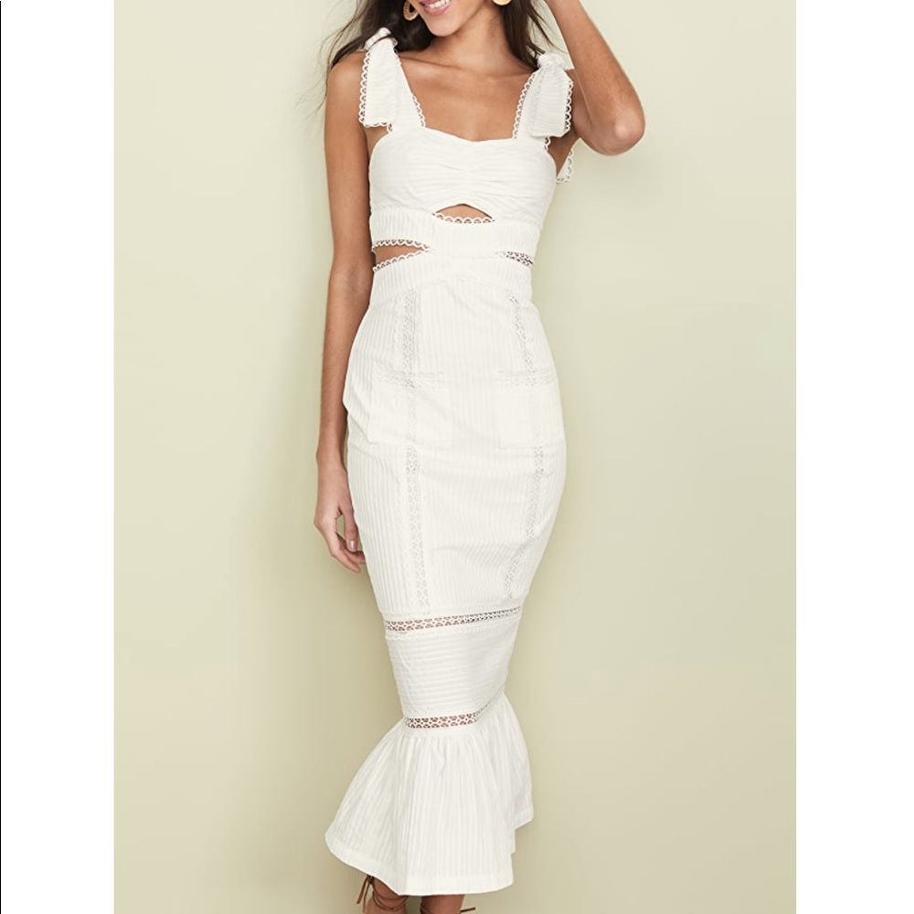 Alice McCall White A Foreign Affair Midi Dress